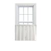 Ellis Curtain Stacey Sheer 56-by-36 Inch Tailored Tier Pair Curtains, Ice Cream, 56x36 view 1