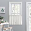 Ellis Curtain Stacey Sheer 56-by-36 Inch Tailored Tier Pair Curtains, Ice Cream, 56x36 view 2