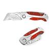 WORKPRO Quick-Change Utility Knife, Classical Retro Style Wood Grain Handle, Back Lock Folding Knife with Clip view 1