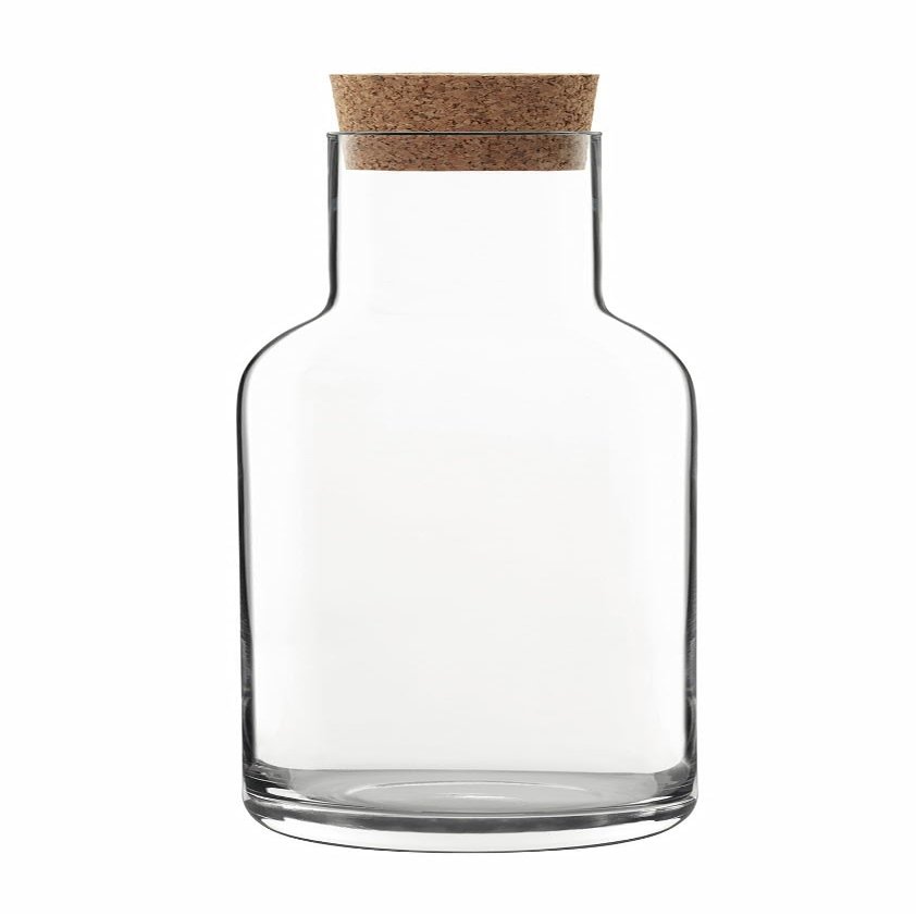 Luigi Bormioli Sublime 34 oz Carafe with Cork Stopper, 1 Piece, Clear
