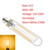 Rayhoo E12 Dimmable LED Candelabra Light Bulbs 4W 110V Edison Light Bulb, T20 Tubular Shape, 400LM, 40W Incandescent Replacement, 2700K Warm White, 6-Pack view 2