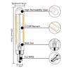 Rayhoo E12 Dimmable LED Candelabra Light Bulbs 4W 110V Edison Light Bulb, T20 Tubular Shape, 400LM, 40W Incandescent Replacement, 2700K Warm White, 6-Pack view 3