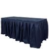 TABLECLOTHSFACTORY Navy Blue Polyester Table Skirt 17" view 1