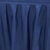 TABLECLOTHSFACTORY Navy Blue Polyester Table Skirt 17" view 3