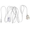Lightingsky 15 Feet Hanging Light Cord with On/off Switch E26 Socket to 2-prong Perfect for Lampshade Paper Lantern (White, 15 Feet) view 2