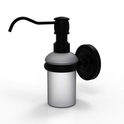 Allied Brass PR-60-BKM Prestige Regal Collection Wall Mounted Soap Dispenser, Matte Black
