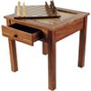 Game Table - 3-in-1 Reversible Tabletop with Veneered Wood, Chess, and Backgammon Gameboards - Game Room Furniture by Trademark Games view 1
