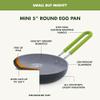 GreenPan Mini Healthy Ceramic Nonstick, 5" Round Egg Pan, PFAS-Free, Dishwasher Safe, Stay Cool Handle, Black view 4