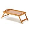 Furniture Creations Compact Bamboo Wood Bed Breakfast Food Serving Tray view 1