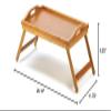 Furniture Creations Compact Bamboo Wood Bed Breakfast Food Serving Tray view 4