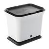 Full Circle Fresh Air Odor-Free Kitchen Compost Bin, Black and White view 1