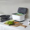 Full Circle Fresh Air Odor-Free Kitchen Compost Bin, Black and White view 3