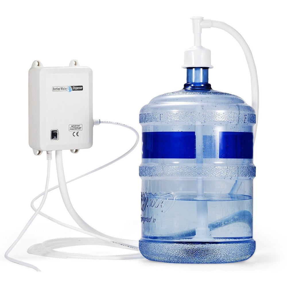 VEVOR Bottled Water Dispenser Pump System, 5 Gallon Dispensing System, Automatic Electric Water Dispenser, Single Inlet Water Jug Pump, Compatible Use with Coffee/Tea Machine, Refrigerator, Ice Maker
