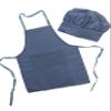 CHEFSKIN Medium Children Kids Sapphire Blue Aqua Chef Set Apron & Adjustable Hat Quality Lite view 1