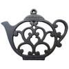 Teapot Cast Iron Trivet for Hot Pots & Kitchen & Dining Table, Gift for Home, Metal Wall Art & Home Decor, 2 or More for Set, Black, 8 by 6.1 Inches view 1