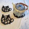 Teapot Cast Iron Trivet for Hot Pots & Kitchen & Dining Table, Gift for Home, Metal Wall Art & Home Decor, 2 or More for Set, Black, 8 by 6.1 Inches view 2