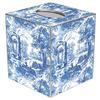 Marye-Kelley Blue Italian Toile Paper Mache Tissue Box Cover view 1