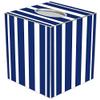 Marye-Kelley Navy Stripe Tissue Box Cover Tissue Box Cover Square Paper-Mache Tissue Box Cover Holder Bathroom Vanity Countertops, Bedroom Dressers, Night Stands, view 1