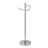 Gatco 1435C Freestanding Toilet Paper Holder, 23.68 H, Chrome | Toilet Tissue Roll Holder Stand With Weighted and Padded Base For Bathroom view 1