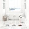 Gatco 1435C Freestanding Toilet Paper Holder, 23.68 H, Chrome | Toilet Tissue Roll Holder Stand With Weighted and Padded Base For Bathroom view 3