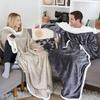 Catalonia Sherpa Wearable Blanket with Sleeves Arms, Comfy Sleeved TV Wrap Blanket, Large Snuggly Throw for Women and Men, Gift for Her view 3