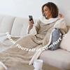 Catalonia Sherpa Wearable Blanket with Sleeves Arms, Comfy Sleeved TV Wrap Blanket, Large Snuggly Throw for Women and Men, Gift for Her view 4