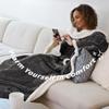 Catalonia Sherpa Wearable Blanket with Sleeves Arms, Comfy Sleeved TV Wrap Blanket, Large Snuggly Throw for Women and Men, Gift for Her view 3