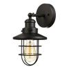 GLOBE Electric 59123 1-Light Wall Sconce, Dark Bronze, Removable Cage Shade, Wall Lighting, Wall Lamp Dimmable, Wall Lights for Bedroom, Kitchen Sconces Wall Lighting, Home Dcor, Bulb Not Included view 1