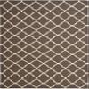 SAFAVIEH Dhurries Collection 6' x 9' Brown / Ivory DHU554C Handmade Flatweave Premium Wool Area Rug view 3