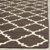SAFAVIEH Dhurries Collection 6' x 9' Brown / Ivory DHU554C Handmade Flatweave Premium Wool Area Rug view 4