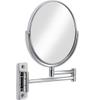 Better Living Cosmo 8" Vanity Doubled Sided Mirror, 1x/5x Magnification 360 Rotation Cosmetic Round Wall-Mount Makeup Mirror, Shaving Mirror, 10" x 1" x 12.25", Chrome view 1