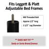 Leggett & Platt Adjustable Bed Leg Kit, 3" Height, Set of 4, M8 Threading view 3