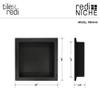 Tile Redi USA Niche Single Recessed Shower Shelf  Black, One Inner Shelf, 16-Inch Width x 14-Inch Height x 4-Inch Depth view 2