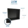 Tile Redi USA Niche Single Recessed Shower Shelf  Black, One Inner Shelf, 16-Inch Width x 14-Inch Height x 4-Inch Depth view 3