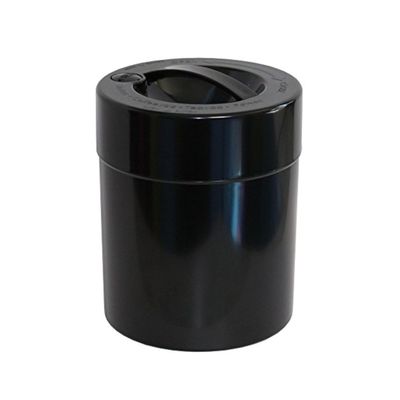 Kilovac - 8 oz to 2.5 lbs Airtight Multi-Use Vacuum Seal Portable Storage Container for Dry Goods, Food, and Herbs - Solid Black Body/Cap