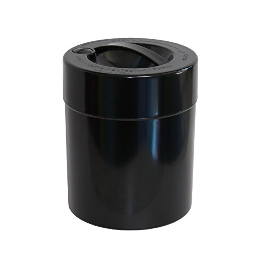 Kilovac - 8 oz to 2.5 lbs Airtight Multi-Use Vacuum Seal Portable Storage Container for Dry Goods, Food, and Herbs - Solid Black Body/Cap