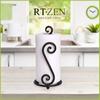 RTZEN Matte Black Paper Towel Holder Countertop - Decorative Farmhouse Paper Towel Roll Holder - Rustic Metal Modern Stand for Kitchen or Bathroom (Swirl) view 4