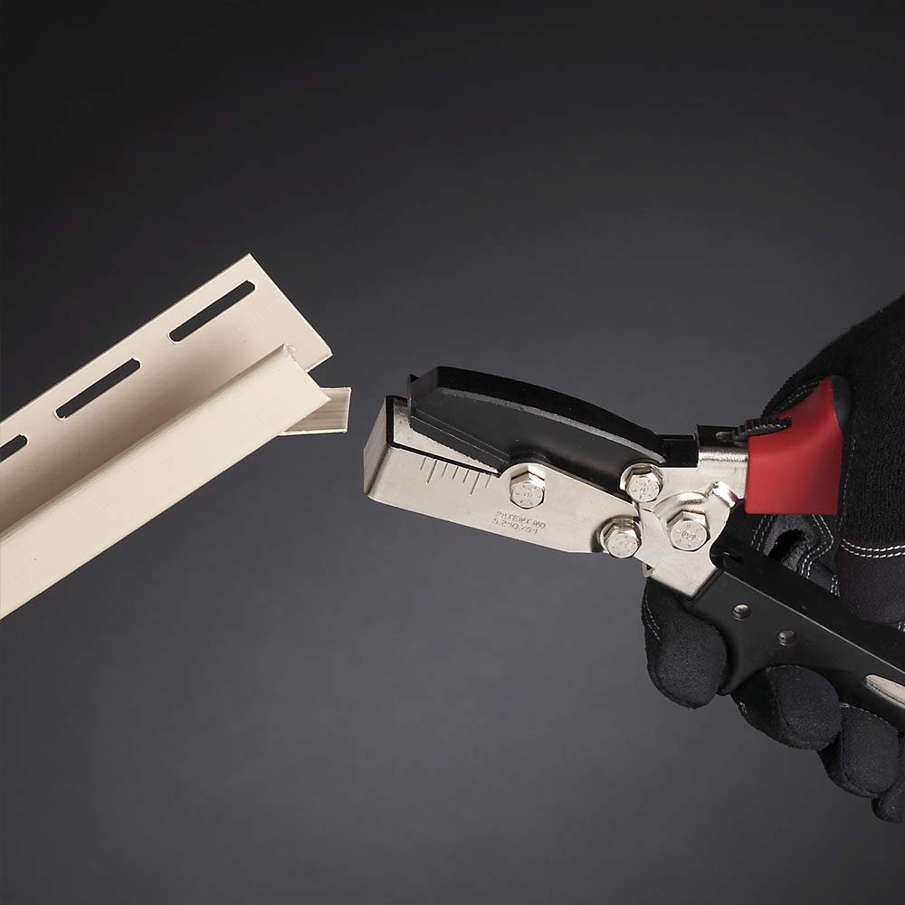 Malco JCC75R REDLINE 3/4 J-Channel Cutter Notcher | .975 In. Knockout Width | 3/8 to 1-1/4 in. Notch Depth | Vinyl Siding Tool