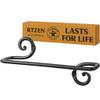 RTZEN Matte Black Hand Towel Holder for Bathroom - Handcrafted Farmhouse Wrought Iron Metal Kitchen Bar - Small Hand Towel Bar Hanger for Home or Office - Wall Mounted Rack Fits 10" Towels view 1
