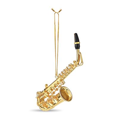 Broadway Gifts Gold Saxophone Christmas Tree Ornament Decoration 4.5 inches
