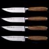 Schmidt Brothers - Zebra Wood 4-Piece Jumbo Steak Knife Set, High-Carbon German Stainless Steel Cutlery in a Wood Gift Box view 3