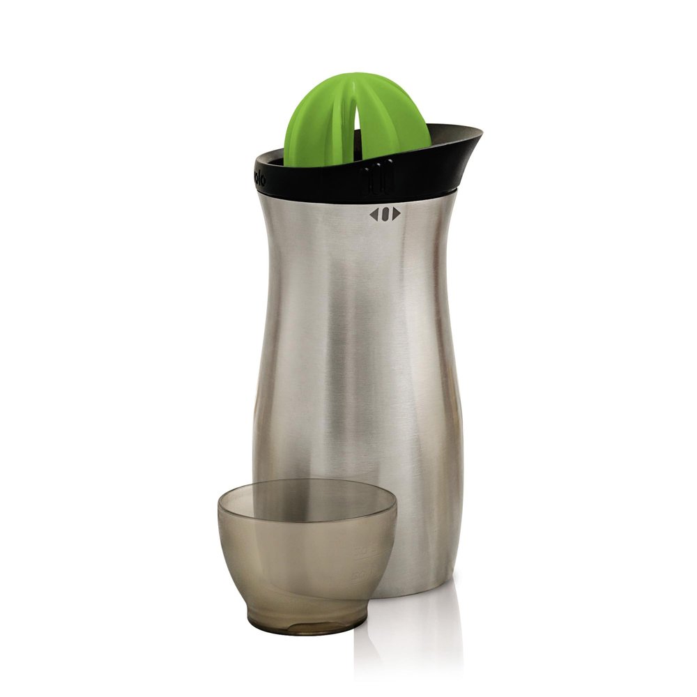 Tovolo Stainless Steel Cocktail Shaker with Strainer Reamer & Jigger 24 oz Drink Shaker, Dishwasher Safe BPA Free Cocktail Shaker with Measurements in Lid for Professional Martini Daiquiri Mojito