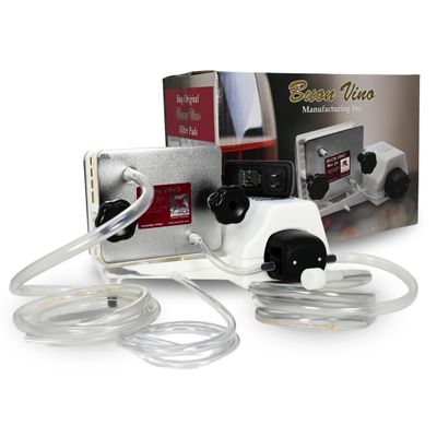 Buon Vino Mini Jet Wine Filter - Easy Bottle Filteration Brewing Kit - Simple Automatic Machine Accessories - Brew System Gadgets - Portable Homebrew Supplies - Electric Mini Whisk Filters Equipment