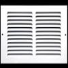 HVAC Premium 14'' x 6'' [Duct Opening] Flat Stamped Steel Return Air Grille - Sidewall and Ceiling - HVAC Vent Duct Cover - White [Outer Dimensions: 15.75''w X 7.75''h] view 1