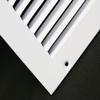 HVAC Premium 14'' x 6'' [Duct Opening] Flat Stamped Steel Return Air Grille - Sidewall and Ceiling - HVAC Vent Duct Cover - White [Outer Dimensions: 15.75''w X 7.75''h] view 4
