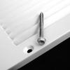 HVAC Premium 16'' x 20'' [Duct Opening] Flat Stamped Steel Return Air Grille - Sidewall and Ceiling - HVAC Vent Duct Cover - White [Outer Dimensions: 17.75''w X 21.75''h] view 4