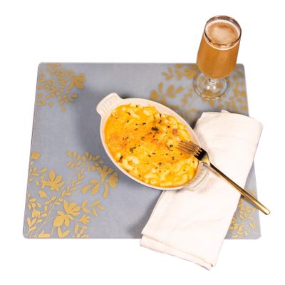 MODERN-TWIST Placemat 100% Food-Grade Silicone, Waterproof and Reusable, Jardin  Gold