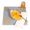 MODERN-TWIST Placemat 100% Food-Grade Silicone, Waterproof and Reusable, Jardin  Gold view 1