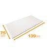 Topre L14 Shutter Type Bath Lid, White, 29.5 x 54.4 inches (75 x 139 cm) view 3