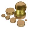 4oz Gold Shallow Round Tin Can | Quantity: 24 view 1